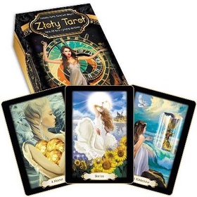 Złoty Tarot - 78 kart + książka Magda Tarocistka Wróżbita Soleil 