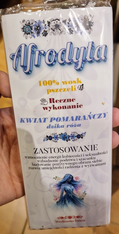 Wiedźmie Świece Rytualne - Alchemiczna Transformacja - Srebrne (Kwiat pomarańczy i Róża) - Afrodyta (2)