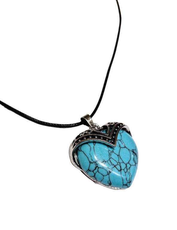 Naszyjnik Serce Podróżnika – Turkusowy Amulet (1)