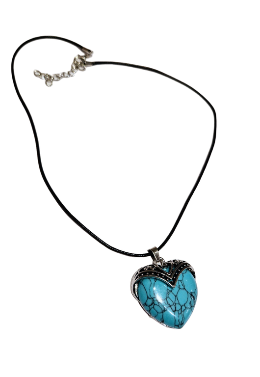 Naszyjnik Serce Podróżnika – Turkusowy Amulet (2)